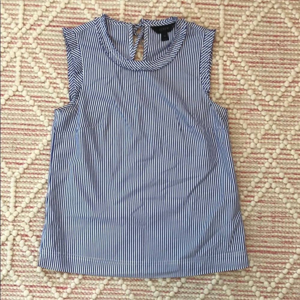 Blue & white striped tank